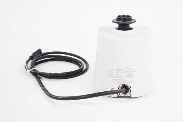 VWR Scientific VM-3000 Mini Vortexer 945300 — rear and bottom view showing ventilation grille, rating plate label, and power cord routing