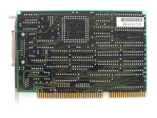Danpex EN-2200T PCB solder side showing 'Made in Taiwan' marking and board number EA4002728