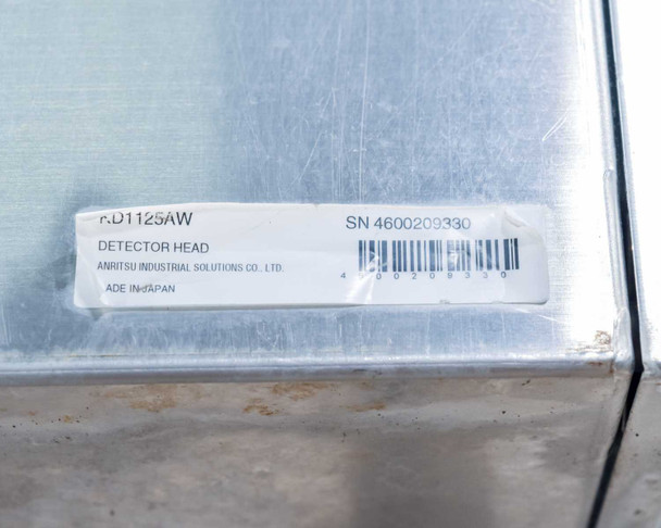 KD1125AW detector head label showing model KD1125AW, serial number 4600209330, Anritsu Industrial Solutions, made in Japan