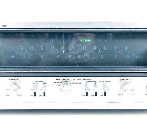 Pioneer SX-737 Stereo Receiver AM/FM Walnut Wood Cabinet