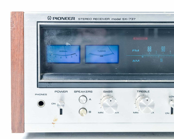 Pioneer SX-737 Stereo Receiver AM/FM Walnut Wood Cabinet