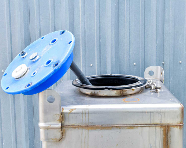Nalco Chemical PE Lined A-240 T304 Stainless Steel Storage Tank ~100 Gallon