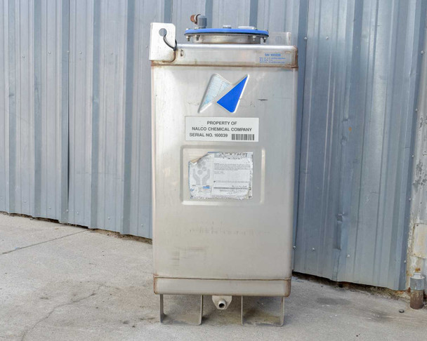 Nalco Chemical Company A-240 T304 Stainless Steel Chemical Storage Tank 24x24x40