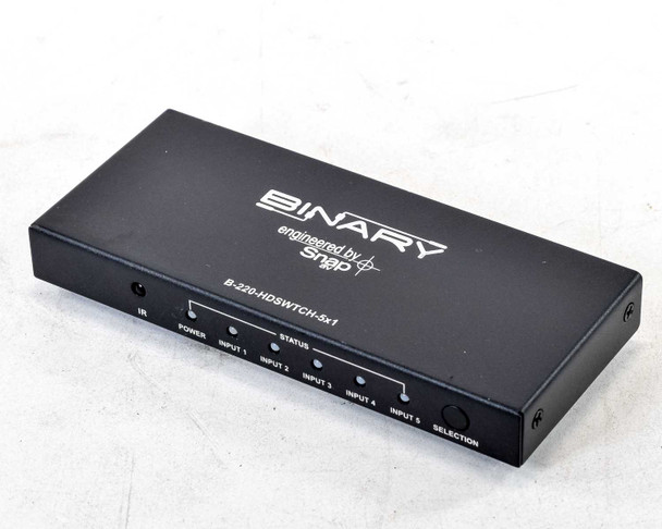 Binary B-220-hdswtch-5x1 220 Series HDMI Switcher with Single HDMI Output 5x1