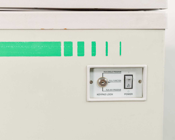 Sorvall RC-3BP front panel keypad lock switch (Run Single Program / Full Function / Run Any Program) and power toggle switch