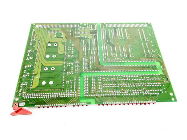 Netstal 110.240.9216A DIO Komplett PCB – solder-side (reverse) view showing clean PCB traces and bottom-edge connector pins