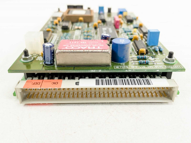 Netstal RFX Komplett Board edge connector and board stack side profile – showing multi-pin card edge and board labels