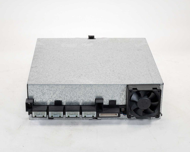 Eaton ASY-0647 rear connector side showing four multi-pin blade output connectors, wide data connector, and cooling fan
