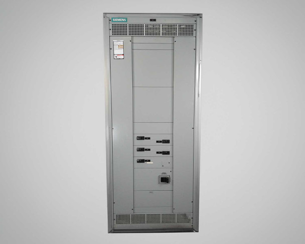 Siemens SB 1000A Dead Front Switchboard — front view with door open showing branch breaker section