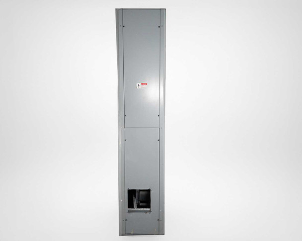 Siemens 60-36555-H20 switchboard – right side profile view showing full height of enclosure, panel seams, and bottom breaker/cable exit