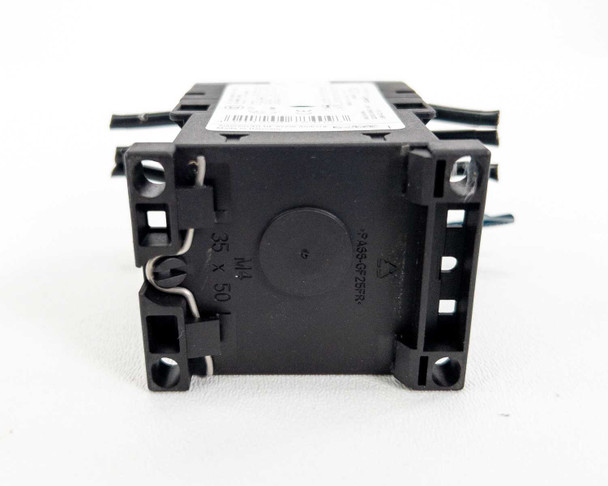 Siemens 3RT2018-1BB41 contactor – top view showing DIN rail mounting slot and coil connection point