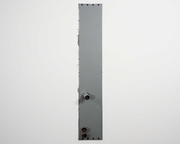 Siemens S4C60JX400FBS Panelboard – left side profile view showing enclosure edge and conduit knockouts