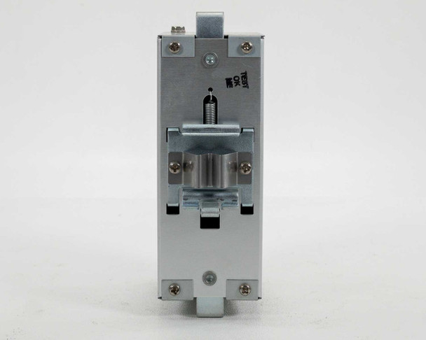Allen Bradley 4983-DC120-05 surge protector — top view showing DIN rail clip and mounting spring mechanism