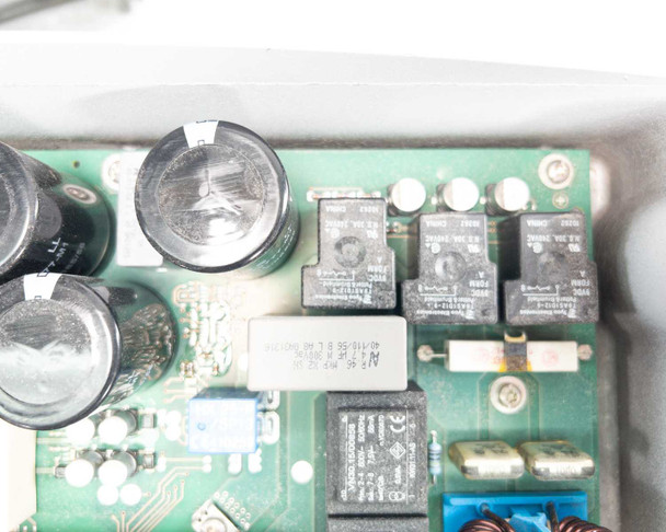 SMA Sunny Boy SB 3800-US-10 — close-up of PCB relay section showing multiple relays and passive components