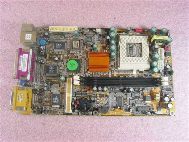 PC Chips HS9E01 Socket 370 ATX motherboard – top view showing PGA 370 socket, DIMM slots, and expansion slots