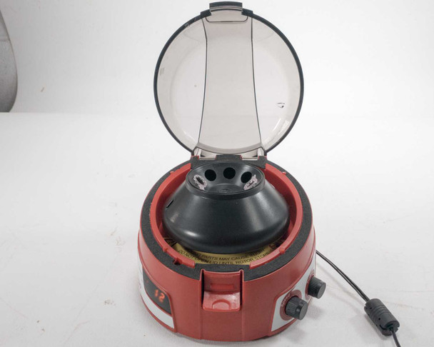 CAPP Rondo CR-68X with lid open revealing 8-slot closed rotor for 1.5 mL and 2.0 mL microtubes