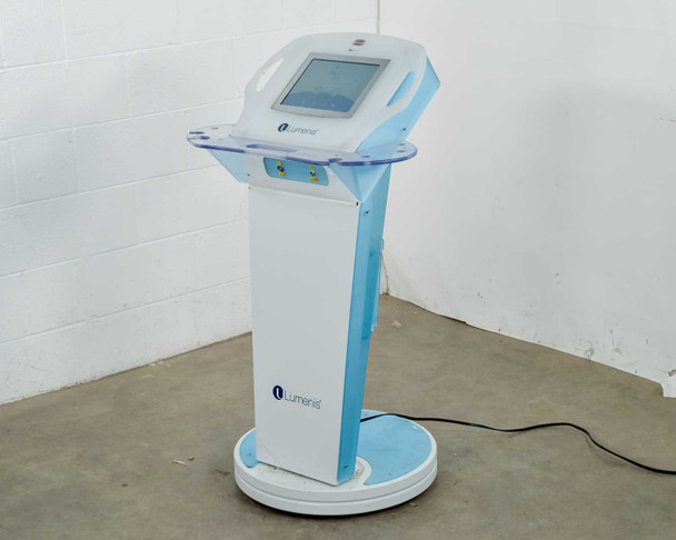 Lumenis NuEra Tight APMD130 full unit front view on round wheeled base with handpiece holder arms