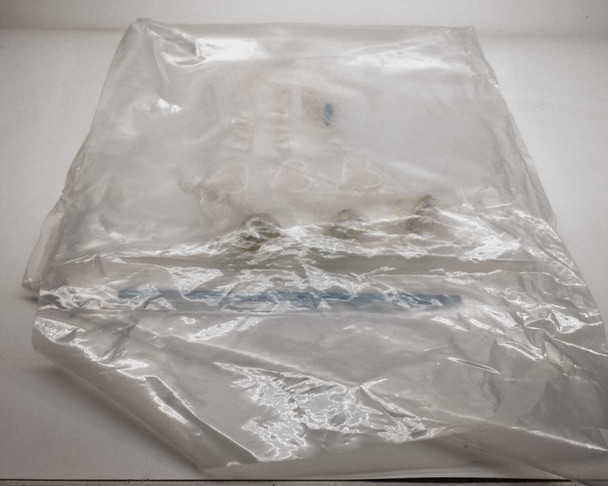 GE ReadyCircuit 12410224 20L sterile assembly unpackaged showing internal tubing assembly and connectors inside clear outer bag