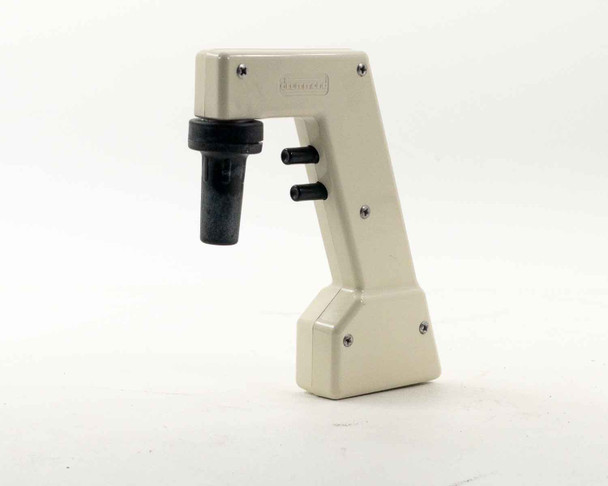 Drummond 4-000-100 Portable Pipet-Aid Pipette Controller right-side profile view showing tissue culture nosepiece and two exhaust/vent ports