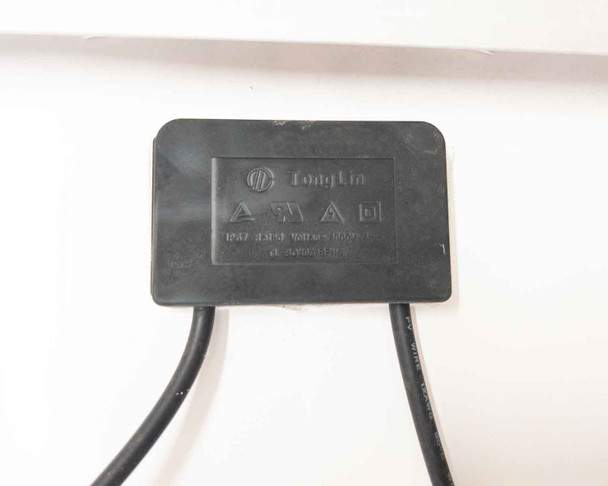 TongLin junction box on rear of Phono Solar PS250P-20/U panel with output cables attached