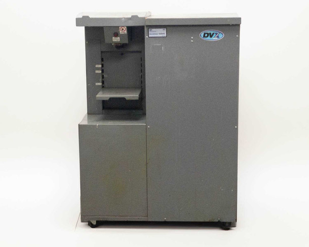 Fluid Management Accutinter 1600HS paint dispenser – left side 3/4 view showing full cabinet height and caster base