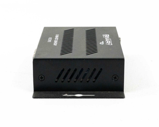 Binary B-500-EXT-330-RS-IP Receiver – right side view showing venting and mounting bracket