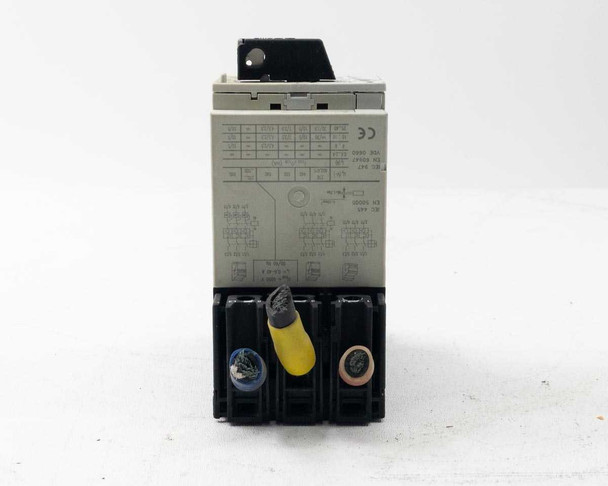 Moeller ZM-25-PKZ2 – left side view showing CE marking, rating plate data, and output terminal lugs