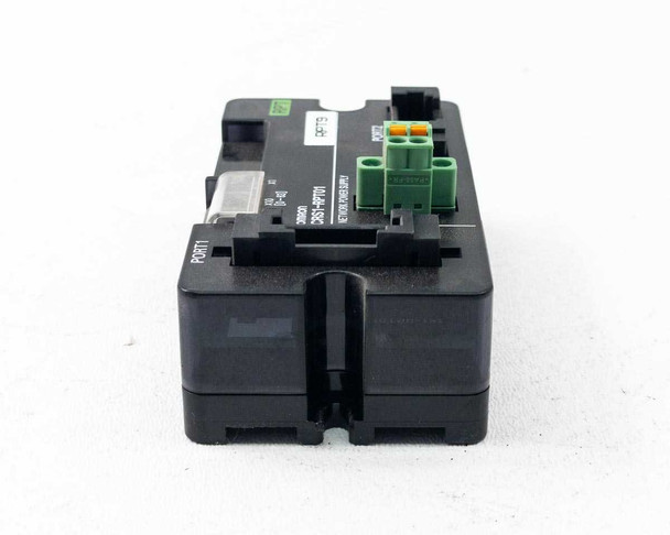 Omron CRS1-RPT01 – opposite end view showing PORT1 connector and network power supply terminal block