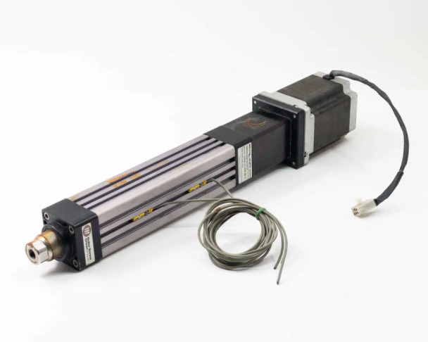 Exlar KM60-0150-05-NF-ISC-N34-L2 linear actuator full unit overview with Turck sensor cable and motor connector