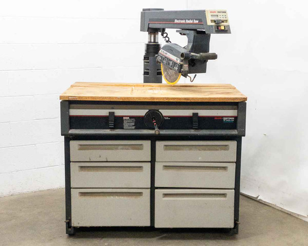 Craftsman radial arm saw – rolling steel cabinet with 6 drawers