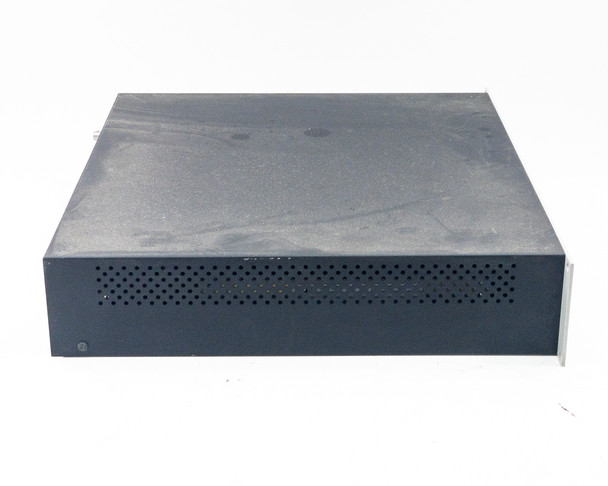 Hiden ESPION – left side view showing ventilation pattern on black top cover and silver rackmount ear
