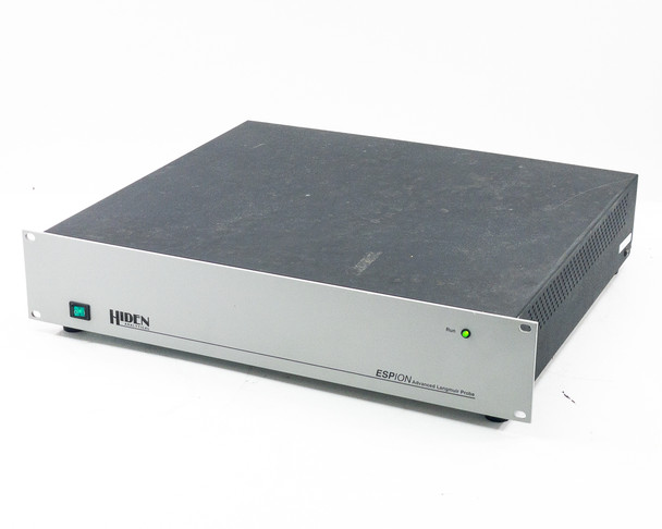 Hiden Analytical ESPion Advanced Langmuir Probe EPIU – front panel three-quarter view showing Run LED and Hiden logo