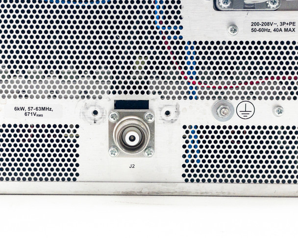 VHF RF generator – serial number and date code plate