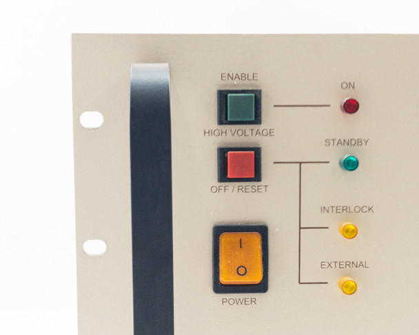 Glassman PS/PK003R1.3 rear panel showing DB-25 remote programming connectors J1 and J2