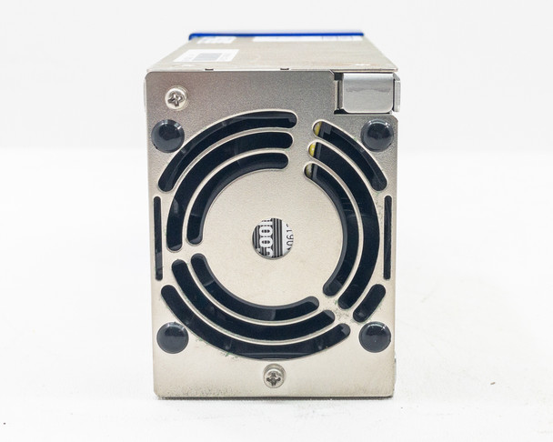 Omron S8VM-30024C — rear exhaust fan view showing cooling fan grill on brushed aluminum end cap
