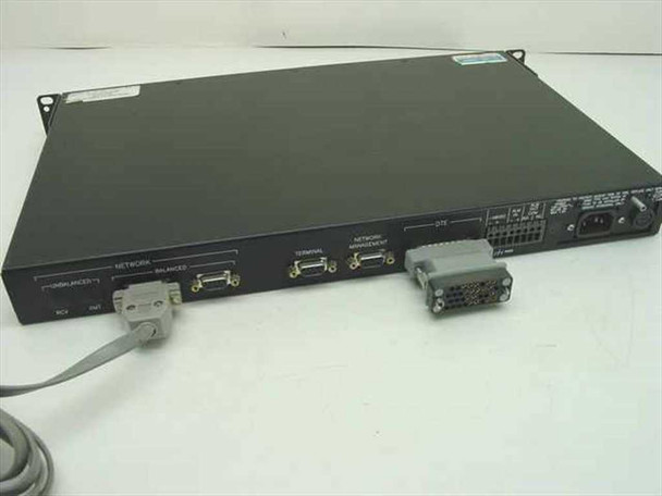 Digital Link DL200 Encore rear panel showing Network Balanced/Unbalanced ports, Terminal, Network Management, and DTE DB-25 connectors with attached cable