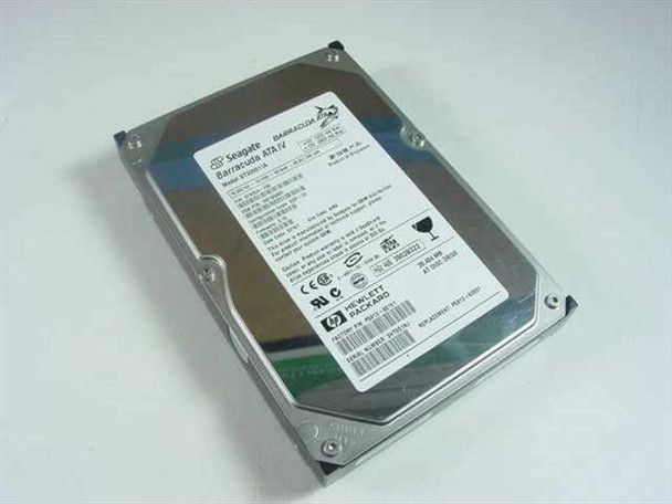Seagate Barracuda ATA IV ST320011A 20GB 3.5 inch IDE hard drive – top label view showing Seagate and HP Hewlett-Packard OEM markings