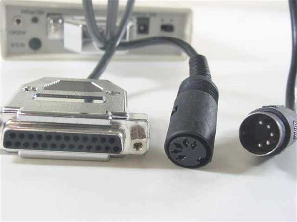 Percon Series 20 included interface cable detail showing DB-25 female connector with round DIN-style wand connector