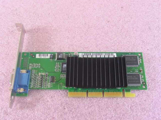 Dell 034MCW NVIDIA TNT2 16MB AGP low-profile video card — top view showing PCB, heatsink, and VGA output bracket
