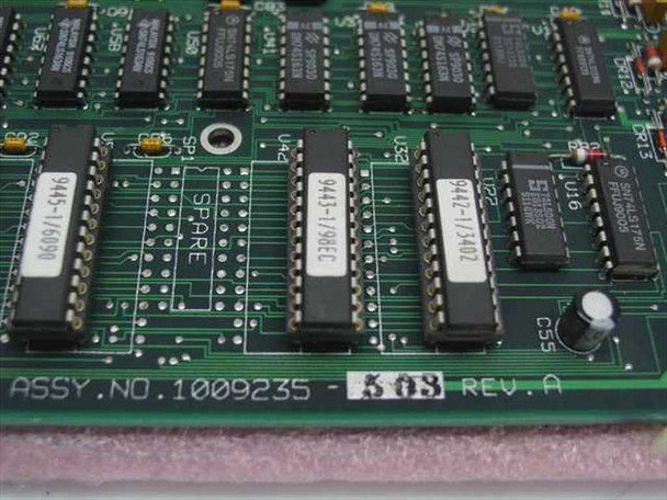 View Engineering 1009235-503 Rev A board close-up of silkscreen label showing assembly number, revision, and DIP IC markings including 9445-1/6090 and 9443-1/98EC
