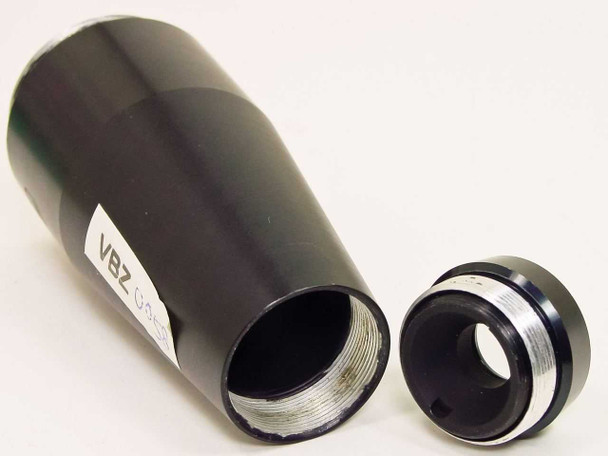 VBZ-0058 objective lens – disassembled view from above showing interior barrel threading and separate lens element