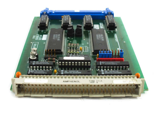 Arcom SPIBB ZSPIBB card — edge connector view showing Amphenol 96-pin connector and DM74LS245N buffer ICs