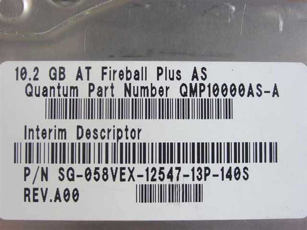 Dell 10.2GB 3.5" IDE Hard Drive - Quantum 10.2AT 58VEX