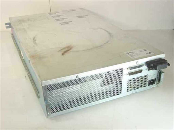 Sun Microsystems 540-2237 Model 1011 SCSI HDD array – top/rear three-quarter view showing ventilated top cover with sticker residue and rear panel connectors