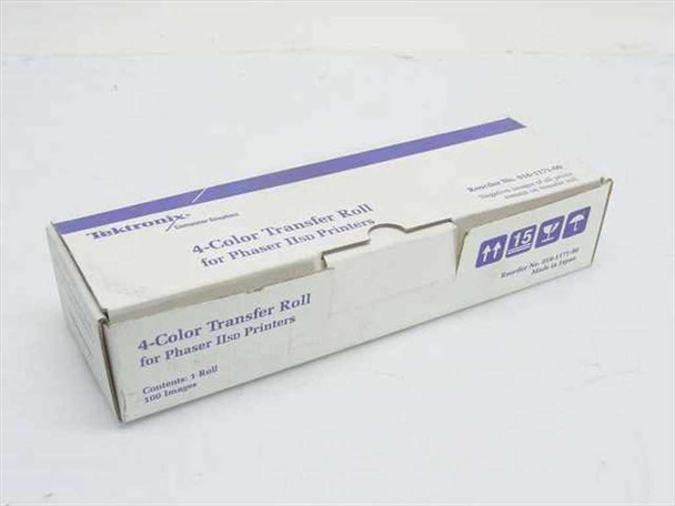Tektronix 016-1171-00 4-Color Transfer Roll for Phaser IIsd — sealed box showing product label, contents note (1 roll, 300 images), and reorder number