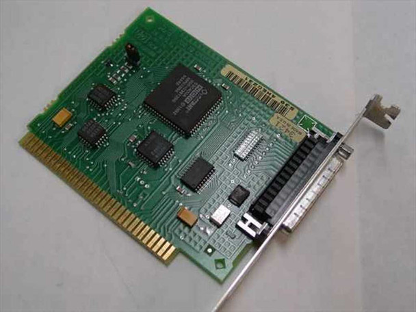 HP C2502-66500 ScanJet ISA SCSI Interface Card – top view showing PCB, main controller chip, and DB25 bracket connector