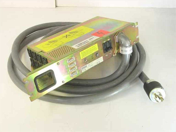 Digital 881A Distribution Power Module 24A front panel and input cable with twist-lock plug – three-quarter view