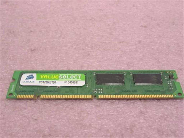 Corsair VS128MB100 128MB PC100 SDRAM 168-pin DIMM — front view showing ValueSelect label and gold edge connector