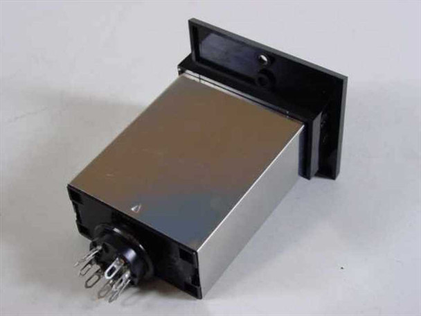 Veeder-Root 744096-217 counter rear view showing solder pin terminals and stainless steel body
