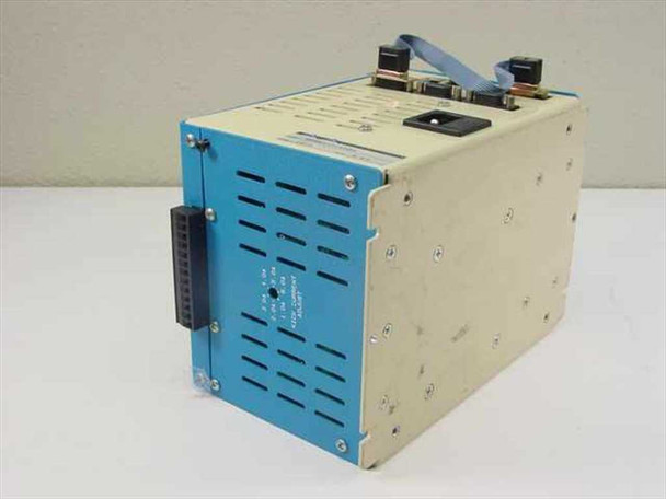 Anaheim Automation DPW65351XDB9 — right-side and rear view showing ventilation slots, ribbon cable connector on top, and label panel